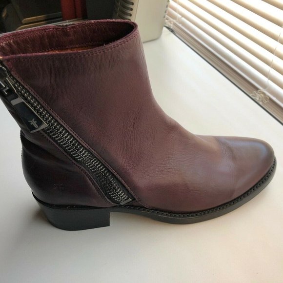 NEW Frye Womens Demi ankle boots in Wine Merlot - Picture 4 of 11